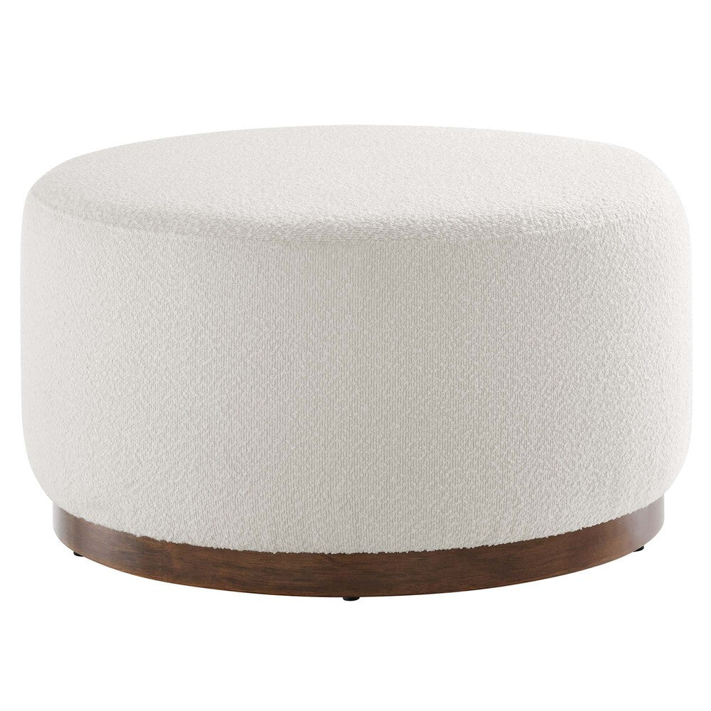 EEI-6681-CLO-WAL Tilden Large 29" Round Boucle Upholstered Ottoman by Modway