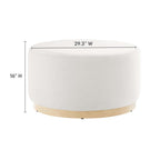 EEI-6648 Tilden Large 29" Round Performance Velvet Upholstered Ottoman by Modway