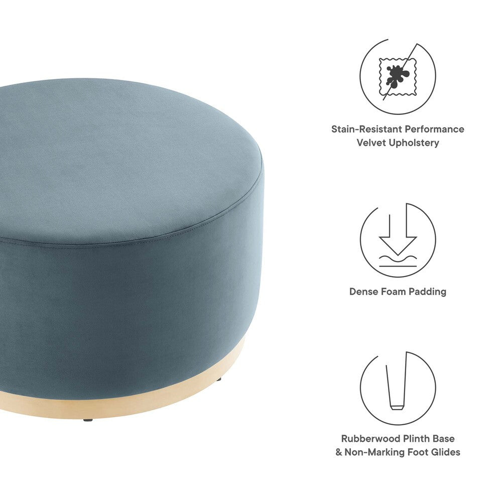 EEI-6648 Tilden Large 29" Round Performance Velvet Upholstered Ottoman by Modway