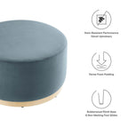 EEI-6648 Tilden Large 29" Round Performance Velvet Upholstered Ottoman by Modway