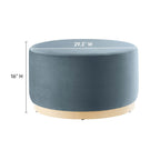 EEI-6648 Tilden Large 29" Round Performance Velvet Upholstered Ottoman by Modway