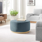 EEI-6648 Tilden Large 29" Round Performance Velvet Upholstered Ottoman by Modway