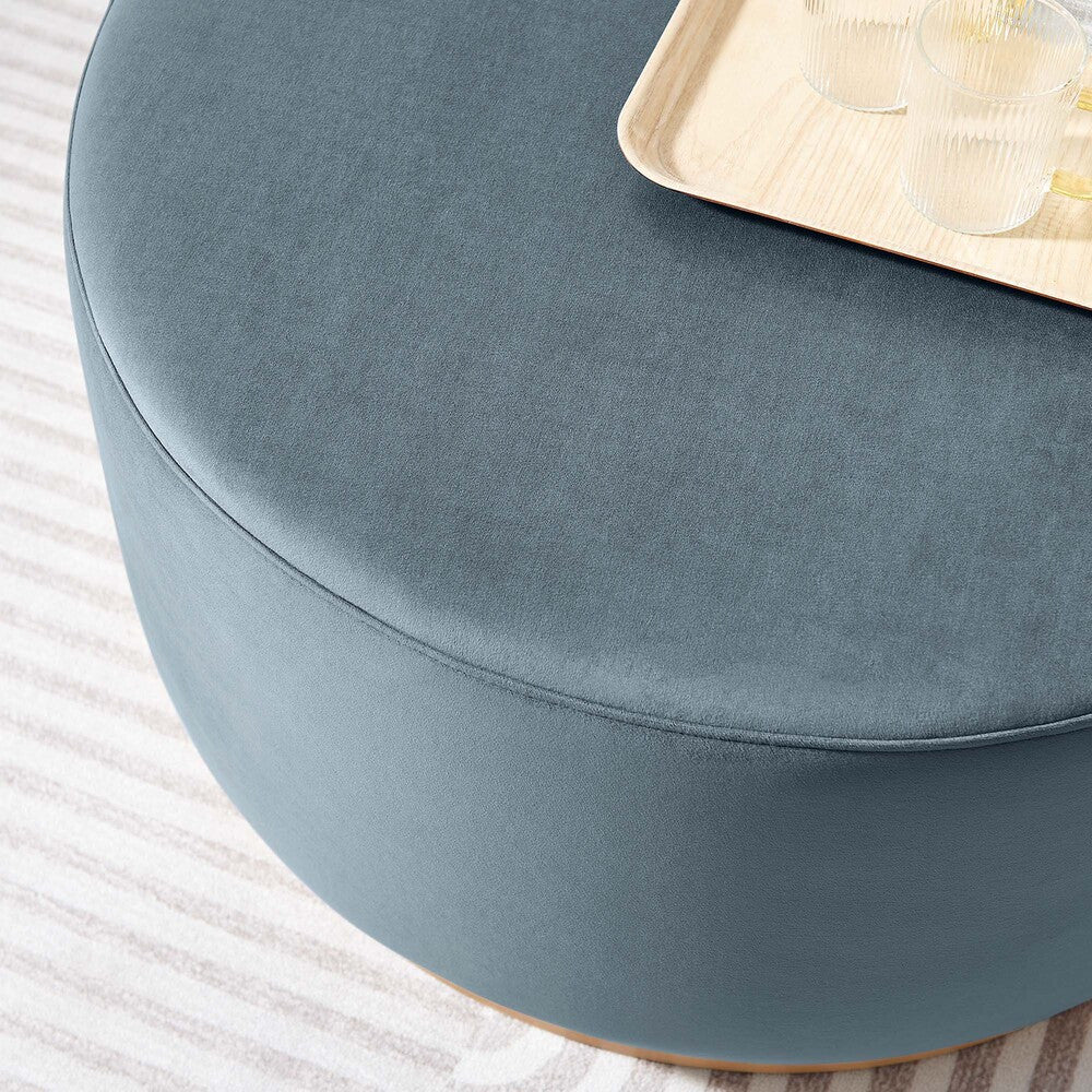 EEI-6648 Tilden Large 29" Round Performance Velvet Upholstered Ottoman by Modway