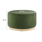 EEI-6648 Tilden Large 29" Round Performance Velvet Upholstered Ottoman by Modway