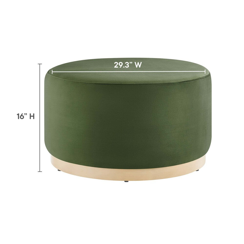 EEI-6648 Tilden Large 29" Round Performance Velvet Upholstered Ottoman by Modway
