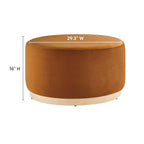 EEI-6648 Tilden Large 29" Round Performance Velvet Upholstered Ottoman by Modway