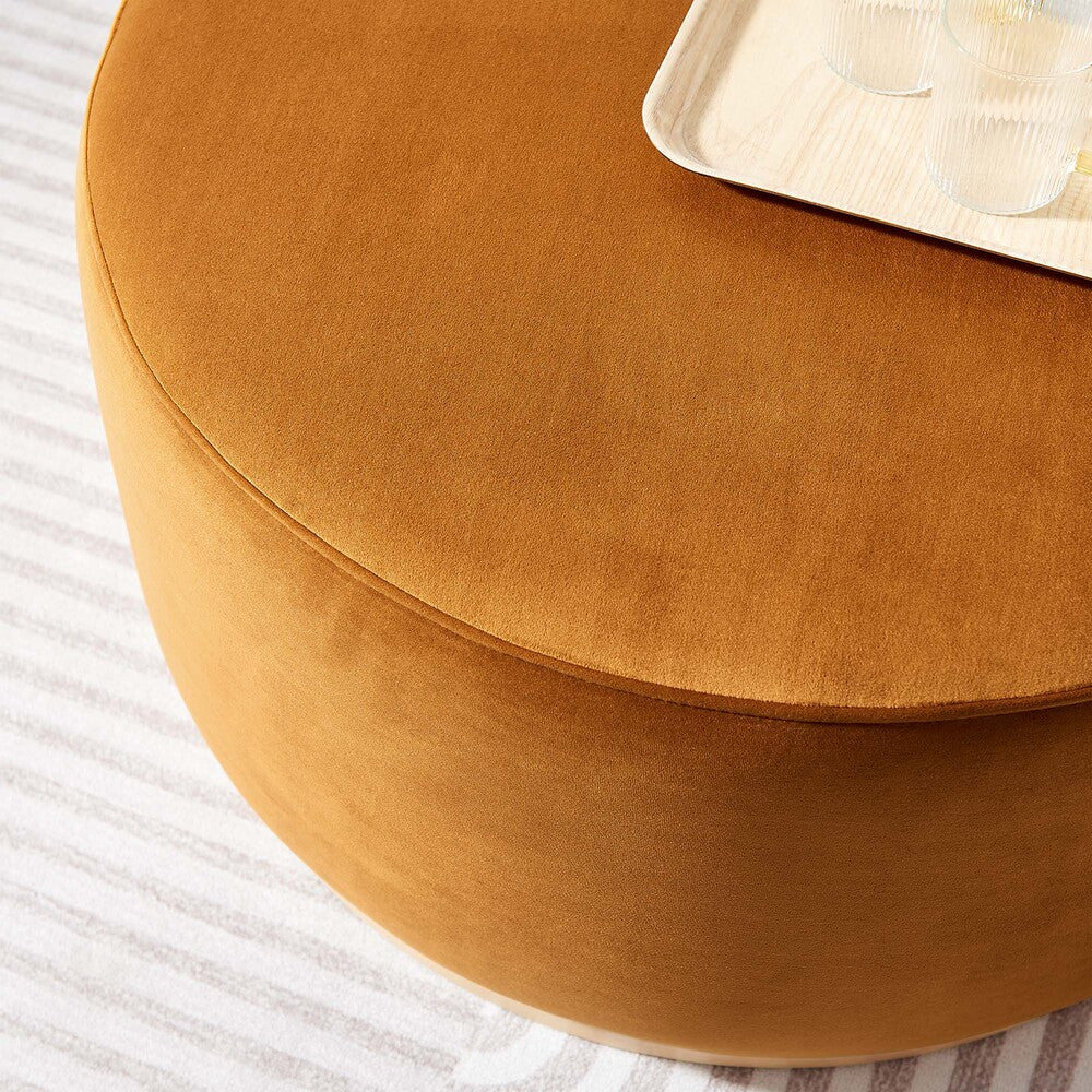 EEI-6648 Tilden Large 29" Round Performance Velvet Upholstered Ottoman by Modway