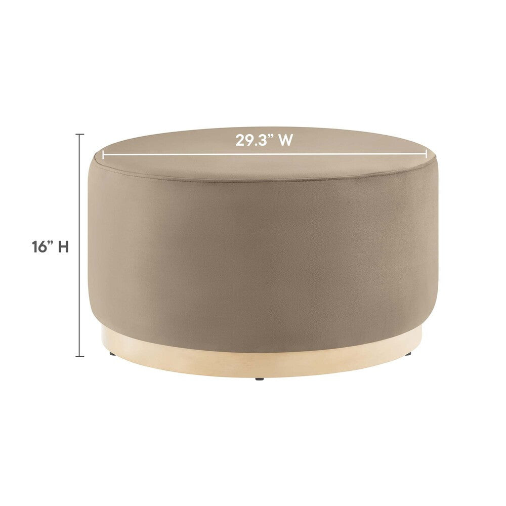 EEI-6648 Tilden Large 29" Round Performance Velvet Upholstered Ottoman by Modway