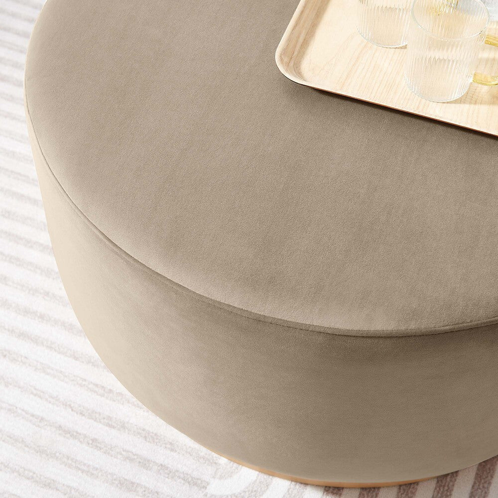 EEI-6648 Tilden Large 29" Round Performance Velvet Upholstered Ottoman by Modway