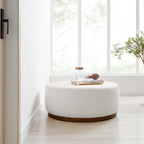 EEI-6682-CLO-WAL Tilden Large 38" Round Boucle Upholstered Upholstered Ottoman by Modway