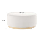 EEI-6650 Tilden Large 38" Round Performance Velvet Upholstered Ottoman by Modway