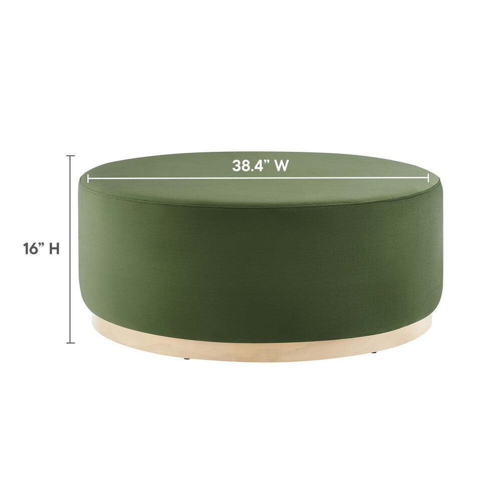 EEI-6650 Tilden Large 38" Round Performance Velvet Upholstered Ottoman by Modway