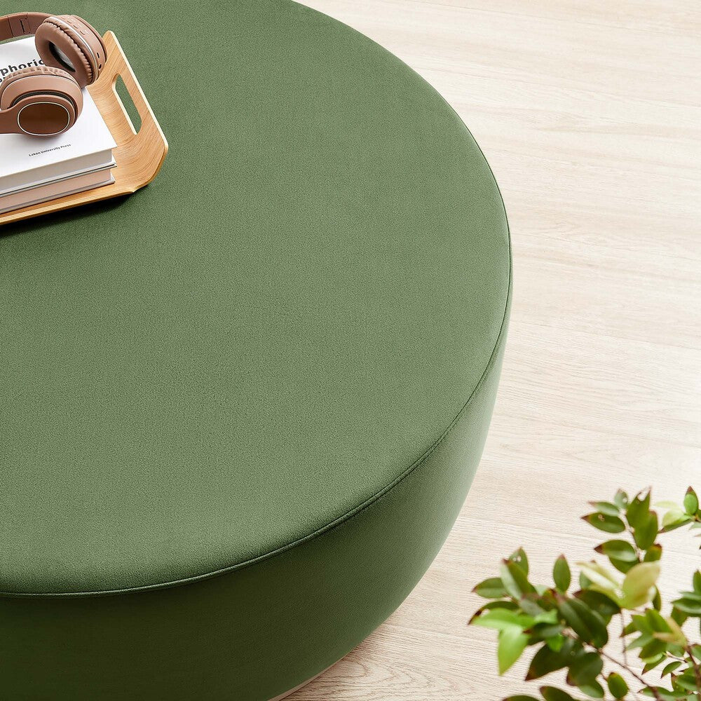 EEI-6650 Tilden Large 38" Round Performance Velvet Upholstered Ottoman by Modway