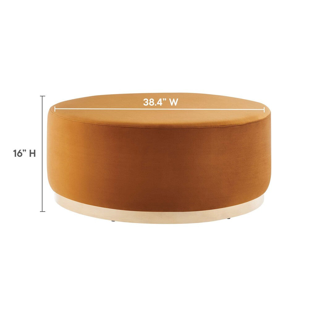 EEI-6650 Tilden Large 38" Round Performance Velvet Upholstered Ottoman by Modway