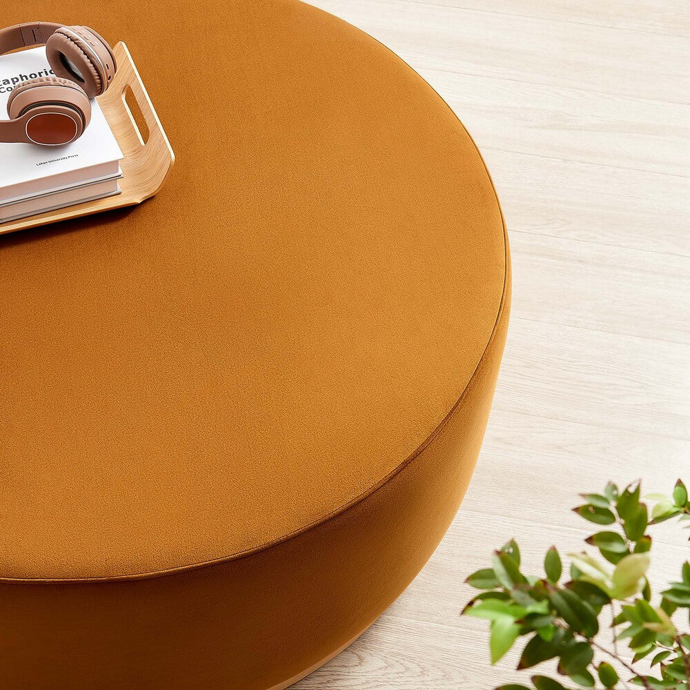 EEI-6650 Tilden Large 38" Round Performance Velvet Upholstered Ottoman by Modway