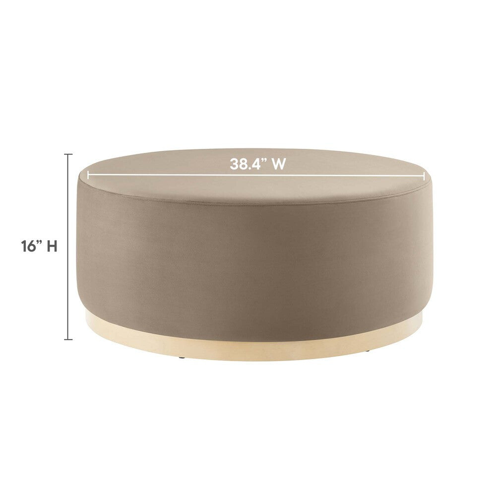 EEI-6650 Tilden Large 38" Round Performance Velvet Upholstered Ottoman by Modway