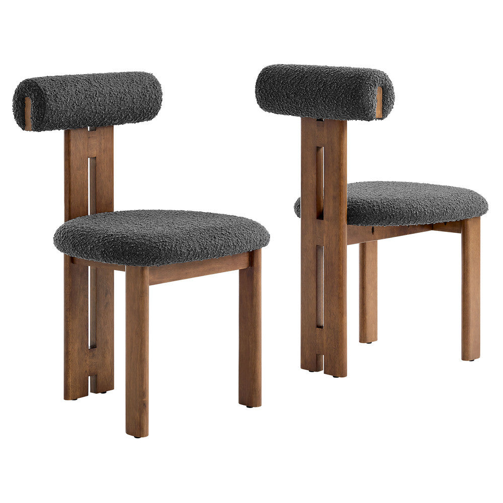 Modway Torian Boucle Fabric Dining Chair Set of 2 by Modway-EEI-6960