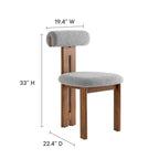 Modway Torian Boucle Fabric Dining Chair Set of 2 by Modway-EEI-6960