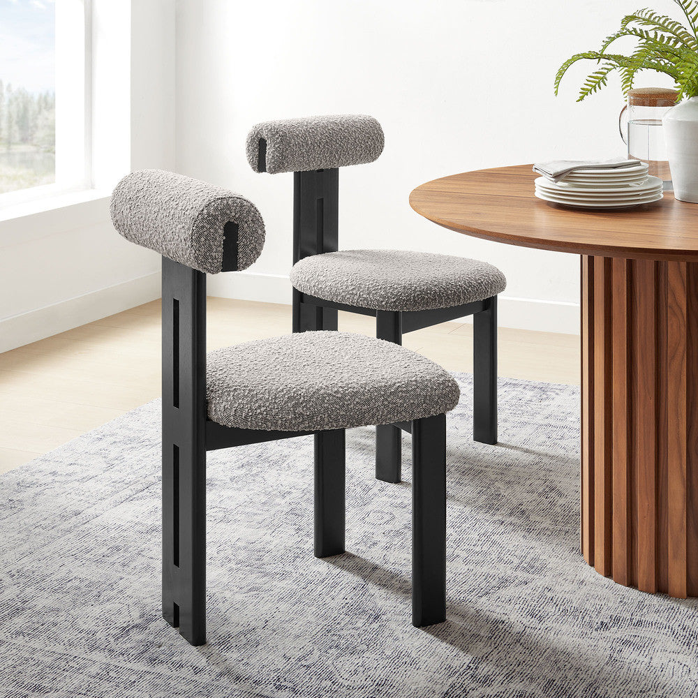 Modway Torian Boucle Fabric Dining Chair Set of 2 by Modway-EEI-6960