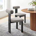 Modway Torian Boucle Fabric Dining Chair Set of 2 by Modway-EEI-6960