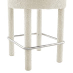 EEI-6383-IVO-SLV Toulouse Boucle Fabric Counter Stool by Modway