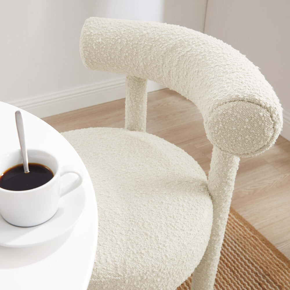 EEI-6387-IVO Toulouse Boucle Fabric Dining Chair by Modway