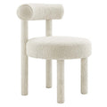 Modway EEI-6387-IVO Toulouse Boucle Fabric Dining Chair Ivory