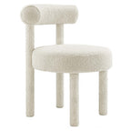 Modway EEI-6387-IVO Toulouse Boucle Fabric Dining Chair Ivory