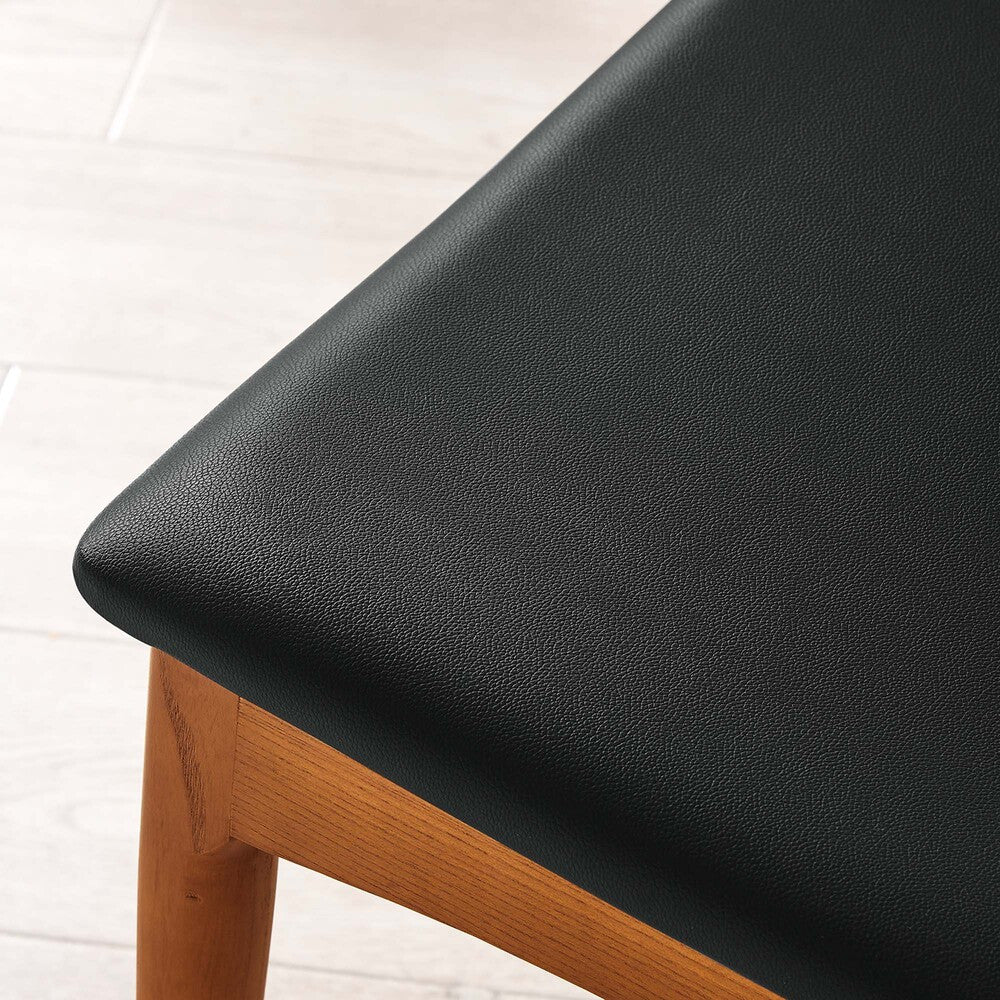 EEI-1682-BLK Tracy Wood Dining Chairs Set of 4 by Modway