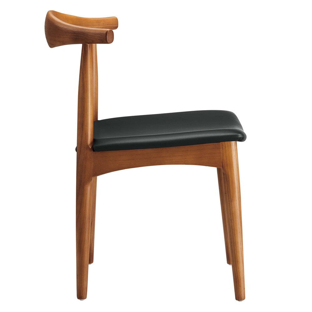 EEI-1682-BLK Tracy Wood Dining Chairs Set of 4 by Modway