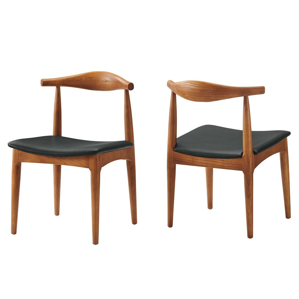 EEI-1682-BLK Tracy Wood Dining Chairs Set of 4 by Modway