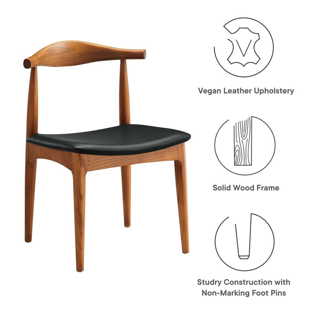 EEI-1682-BLK Tracy Wood Dining Chairs Set of 4 by Modway
