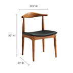 EEI-1682-BLK Tracy Wood Dining Chairs Set of 4 by Modway