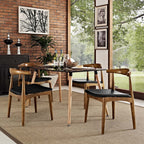 EEI-1682-BLK Tracy Wood Dining Chairs Set of 4 by Modway