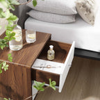 MOD-7017-WAL-WHI Transmit 2-Drawer Nightstand by Modway