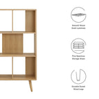 EEI-5743 Transmit 5 Shelf Wood Grain Bookcase by Modway