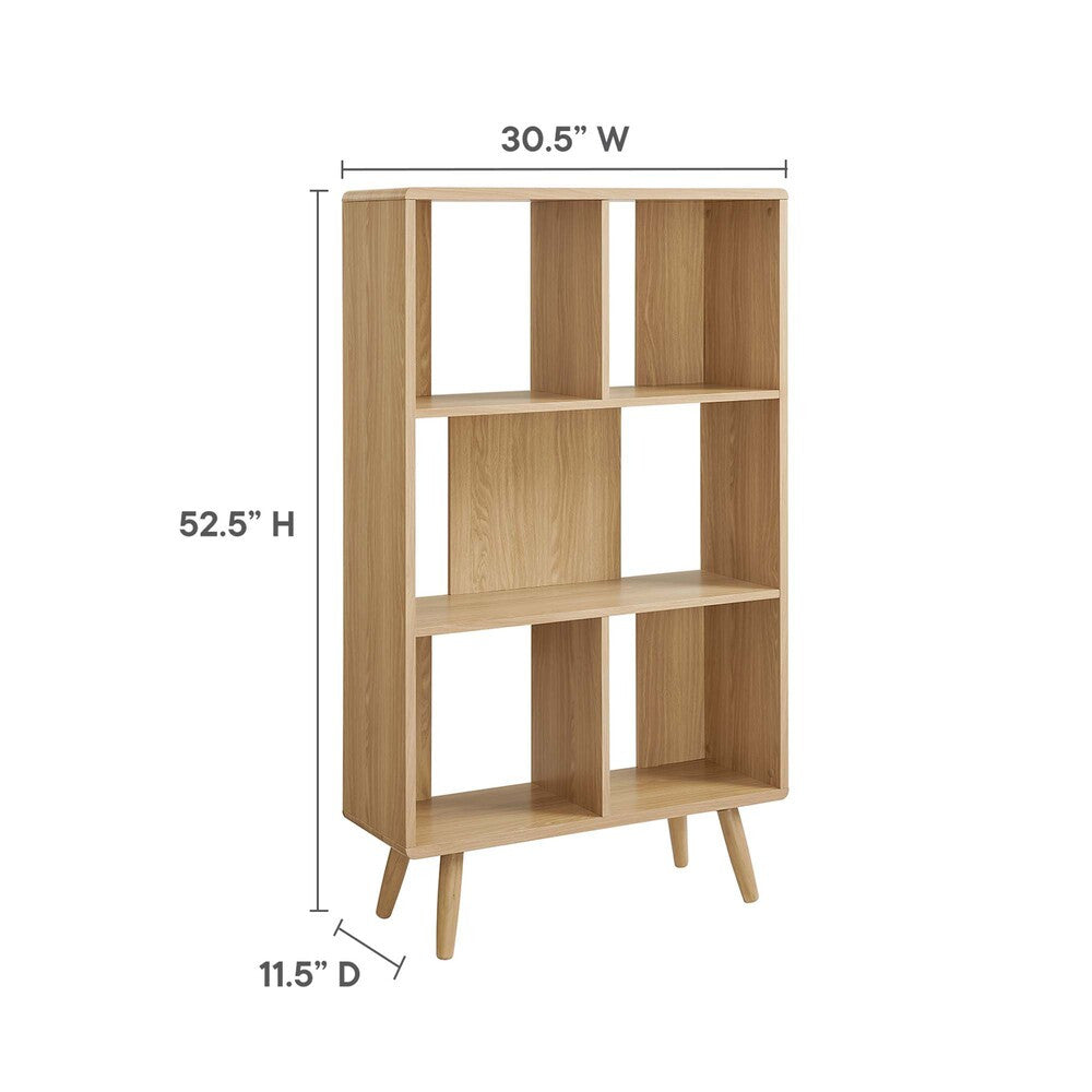 EEI-5743 Transmit 5 Shelf Wood Grain Bookcase by Modway