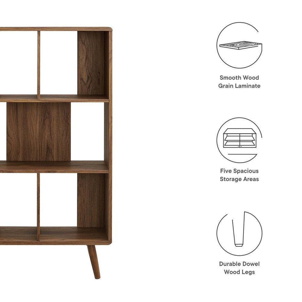 EEI-5743 Transmit 5 Shelf Wood Grain Bookcase by Modway