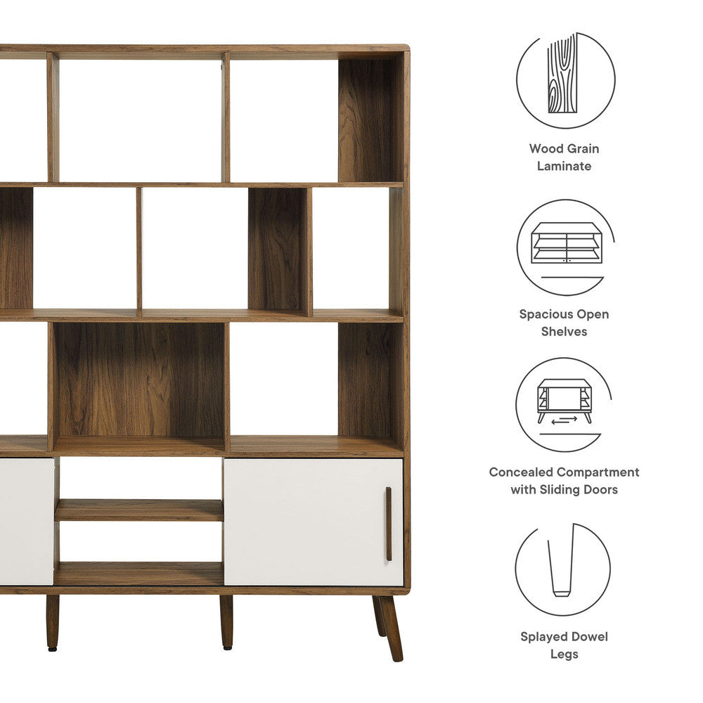 Modway Transmit 59" Bookcase with Sliding Doors by Modway-EEI-7194