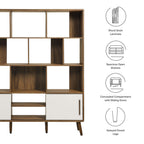 Modway Transmit 59" Bookcase with Sliding Doors by Modway-EEI-7194