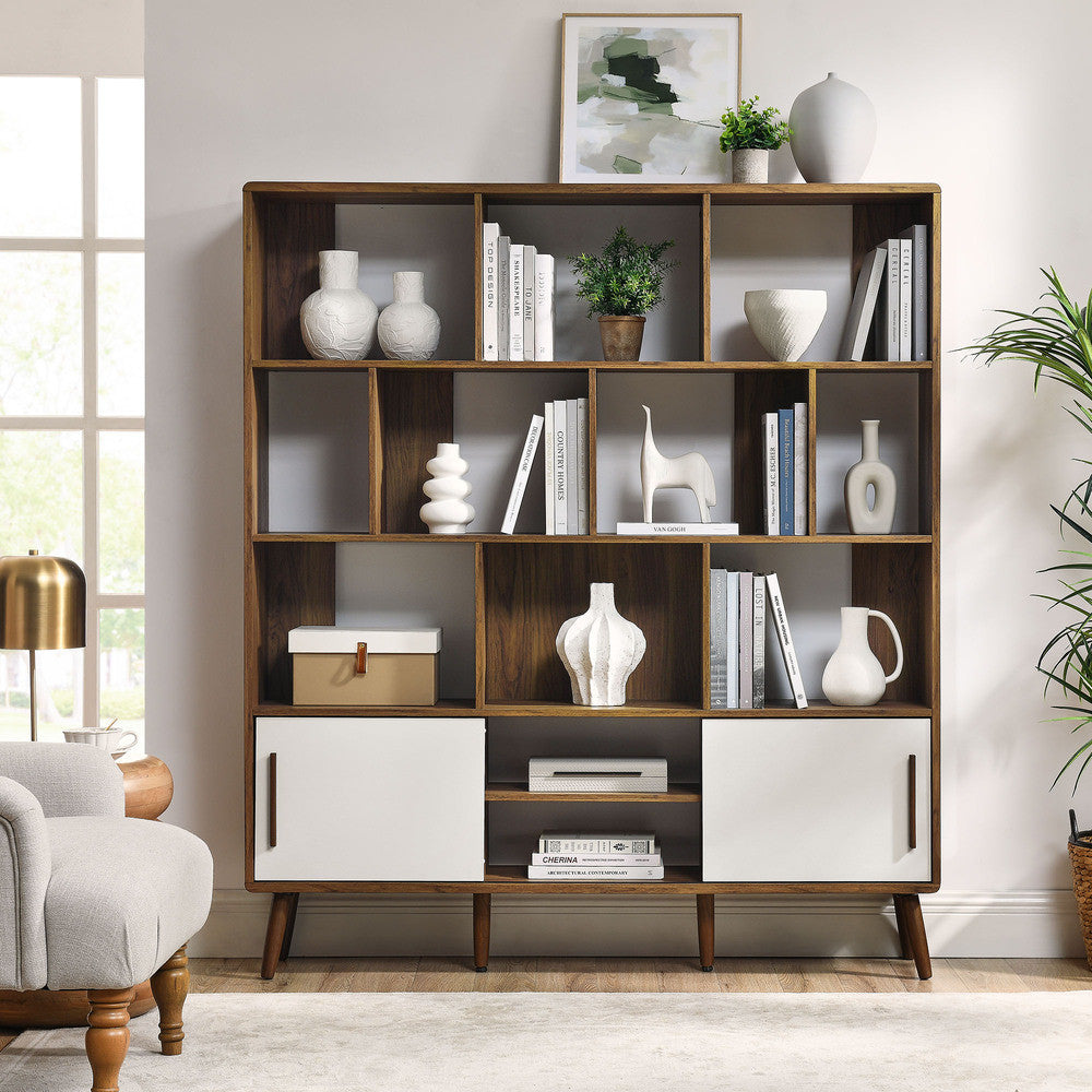 Modway Transmit 59" Bookcase with Sliding Doors by Modway-EEI-7194