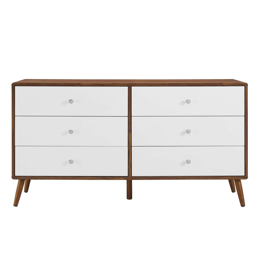 MOD-7022-WAL-WHI Transmit 60" Dresser by Modway