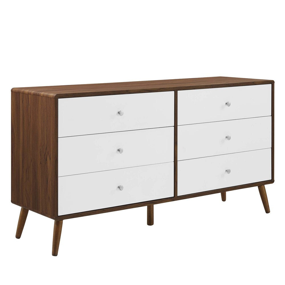 MOD-7022-WAL-WHI Transmit 60" Dresser by Modway