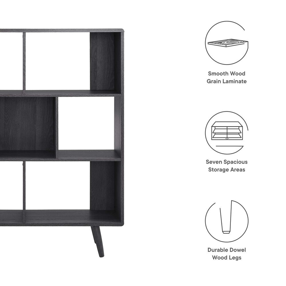 EEI-2529 Transmit 7 Shelf Wood Grain Bookcase by Modway