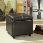 EEI-814-BRN Treasure Upholstered Vinyl Ottoman by Modway