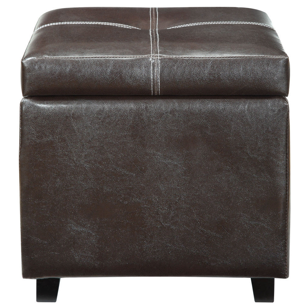 EEI-814-BRN Treasure Upholstered Vinyl Ottoman by Modway