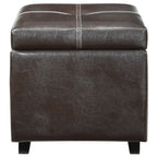 EEI-814-BRN Treasure Upholstered Vinyl Ottoman by Modway