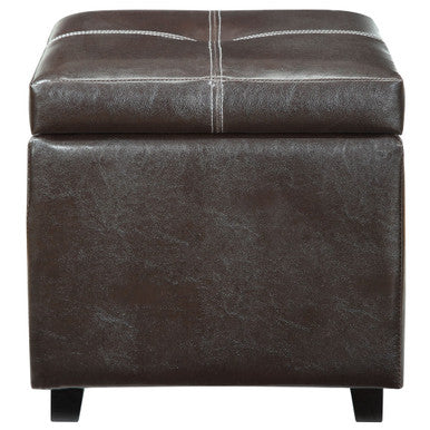 Modway EEI-814-BRN Treasure Upholstered Vinyl Ottoman Espresso