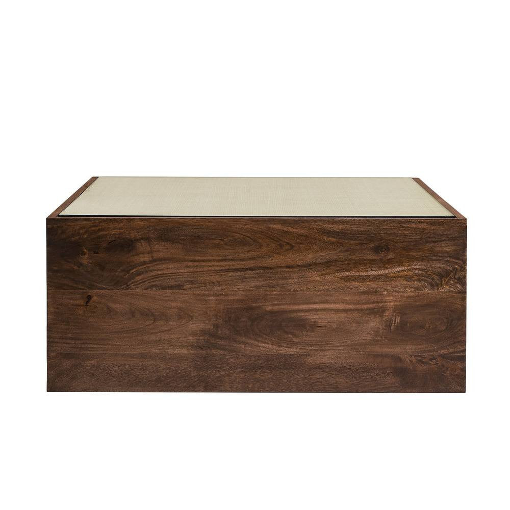 EEI-7086-WAL Truett Square Wood Rattan Coffee Table by Modway
