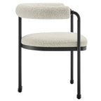 Modway Turin Curved Back Boucle and Metal Dining Accent Chair by Modway-EEI-7225-BLK-PRL